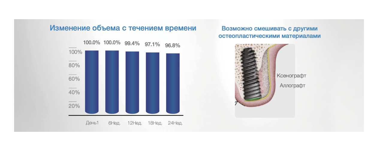 срок резорбции ксенографта бычьего OSSTEM A-Oss